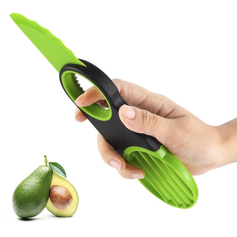 Multifunctional Avocado Cutter Corer Butter Fruit Slicer Peeler Pulp Separator Plastic Knife Kitchen Tools Gadgets Accessories