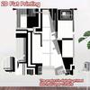 2D flat Photography Backdrop Popular Party Backdrop Black and White Geometric Shapes 100% Polyester Festive Wall Decor Use
