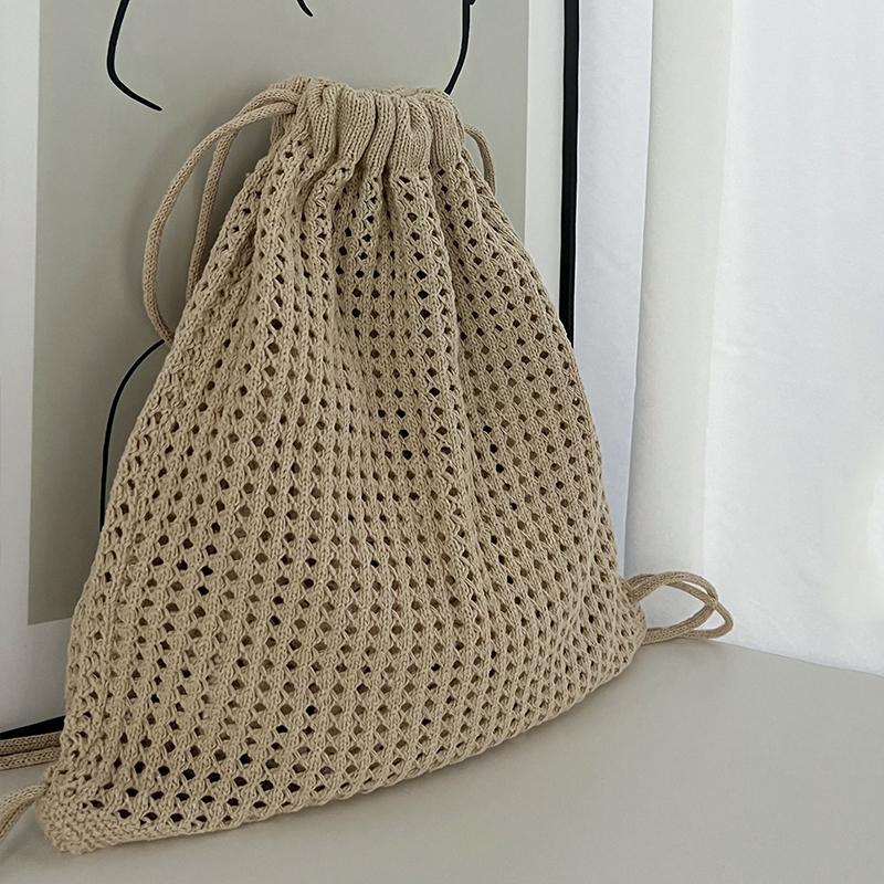 Yogodlns Mode Frauen Hohl Gewebte Schulter Taschen Große Kapazität Häkeln Tasche Stricken Handtaschen Eco Weibliche Einkaufstasche