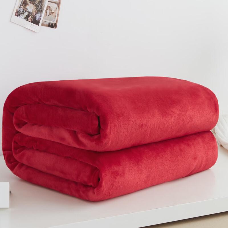 Solid Color Plush Flannel Throw Blanket