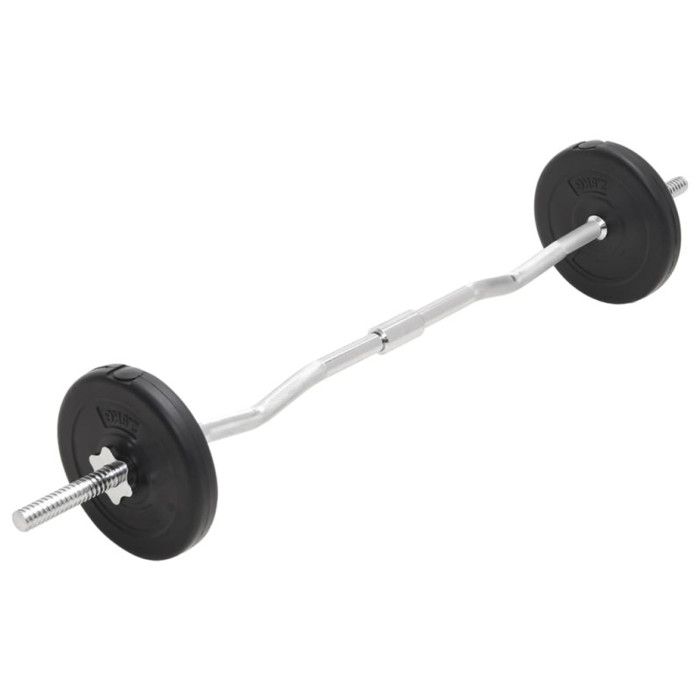 VidaXL Dumbbell and Barbell Set 30 Kg 93588