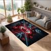Tappeto in Flanella Stampato AC Milan Antiscivolo Morbido Poliestere Tappeto per Pavimento Tappetino Decorativo da Interno per Camera da Letto Soggiorno Divano Sala Giochi Decorazione Casa