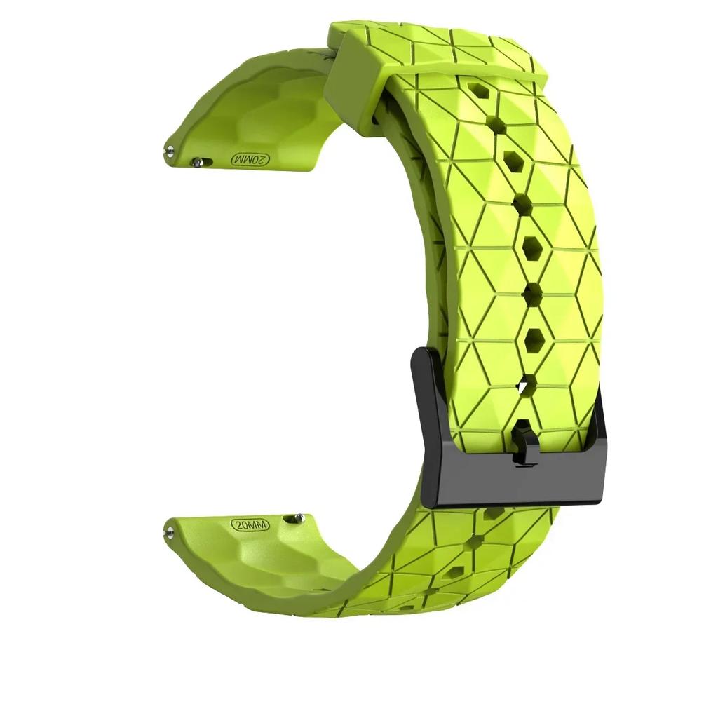 22mm 20mm Silicone Strap For Garmin Forerunner 55 165 265 965 255 955 Football Pattern Wristband For Garmin Active 5/Venu 3 Belt