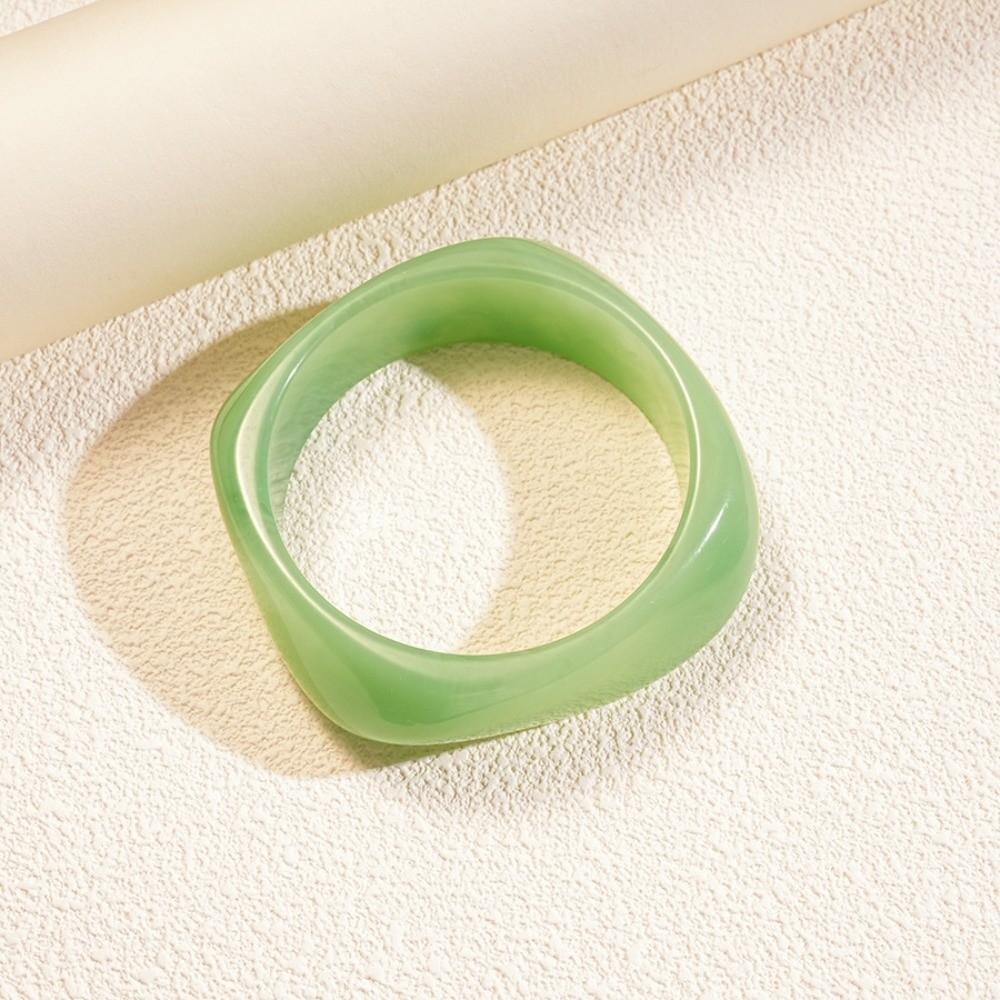 Bohemian Unregelmäßiges Breites Armband Harz Retro Handring Übertriebener Acryl Armreif Mädchen