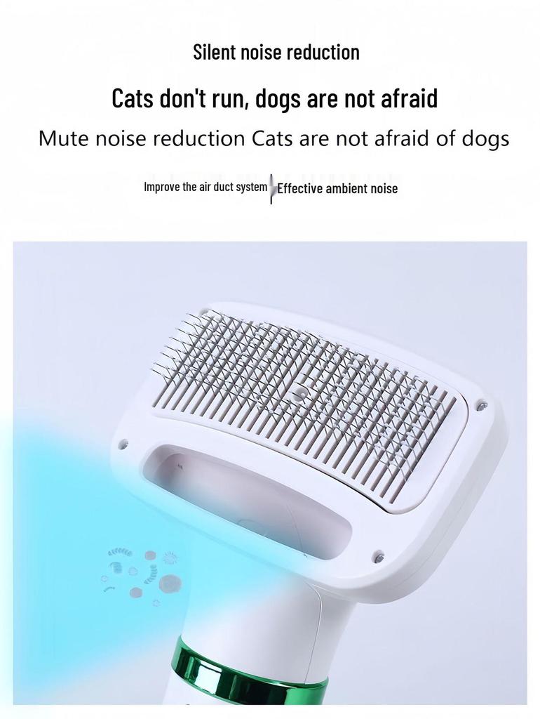 Pet Grooming Blower with Comb for Fluffing, Styling, and Easy Hair Removal