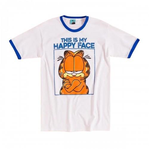 Garfield Unisex Adult Happy Face Ringer T-Shirt