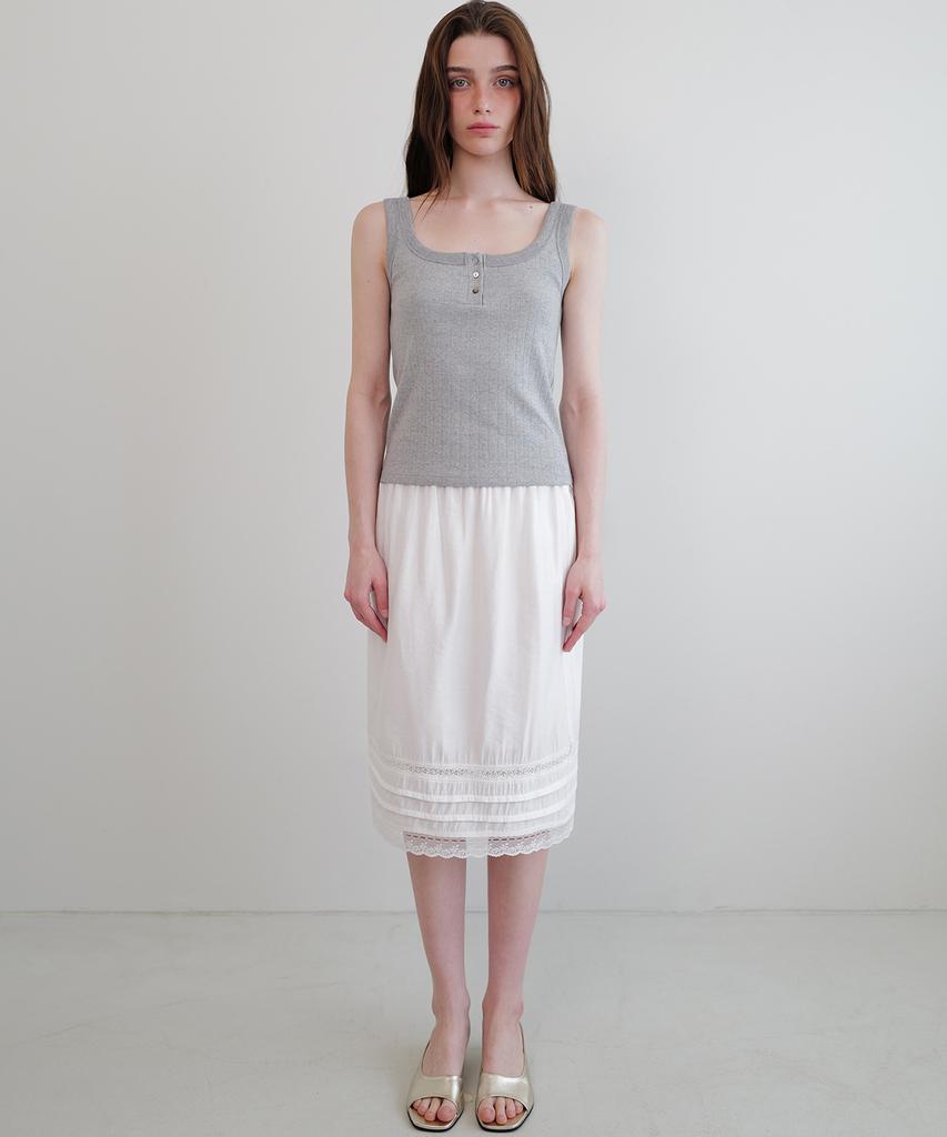 ANDNEEDS Eyelet Button Sleeveless (Gray)
