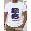 2026 Usa-Canadian Cup, FIFA Football Print Men'S Short Sleeve T-Shirt, Fashionable And Trendy Summer Top