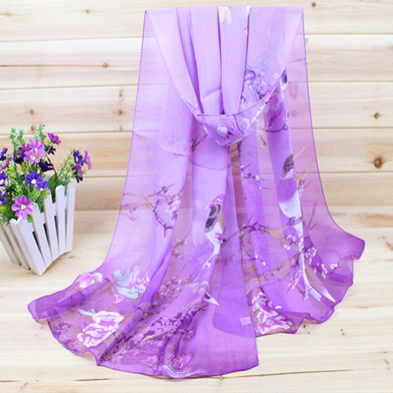 Neuer Damen-Dünnschal aus Seide für Frühling und Sommer, hochwertiger Chiffon-Gaze-Schal mit Druck, Geschenk für die Mutter, doppelt verwendbarer Schal/Stola