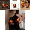 Halloween Themed Cartoon Pumpkin Pattern Women Acrylic Earrings For Casual Fashion Adults