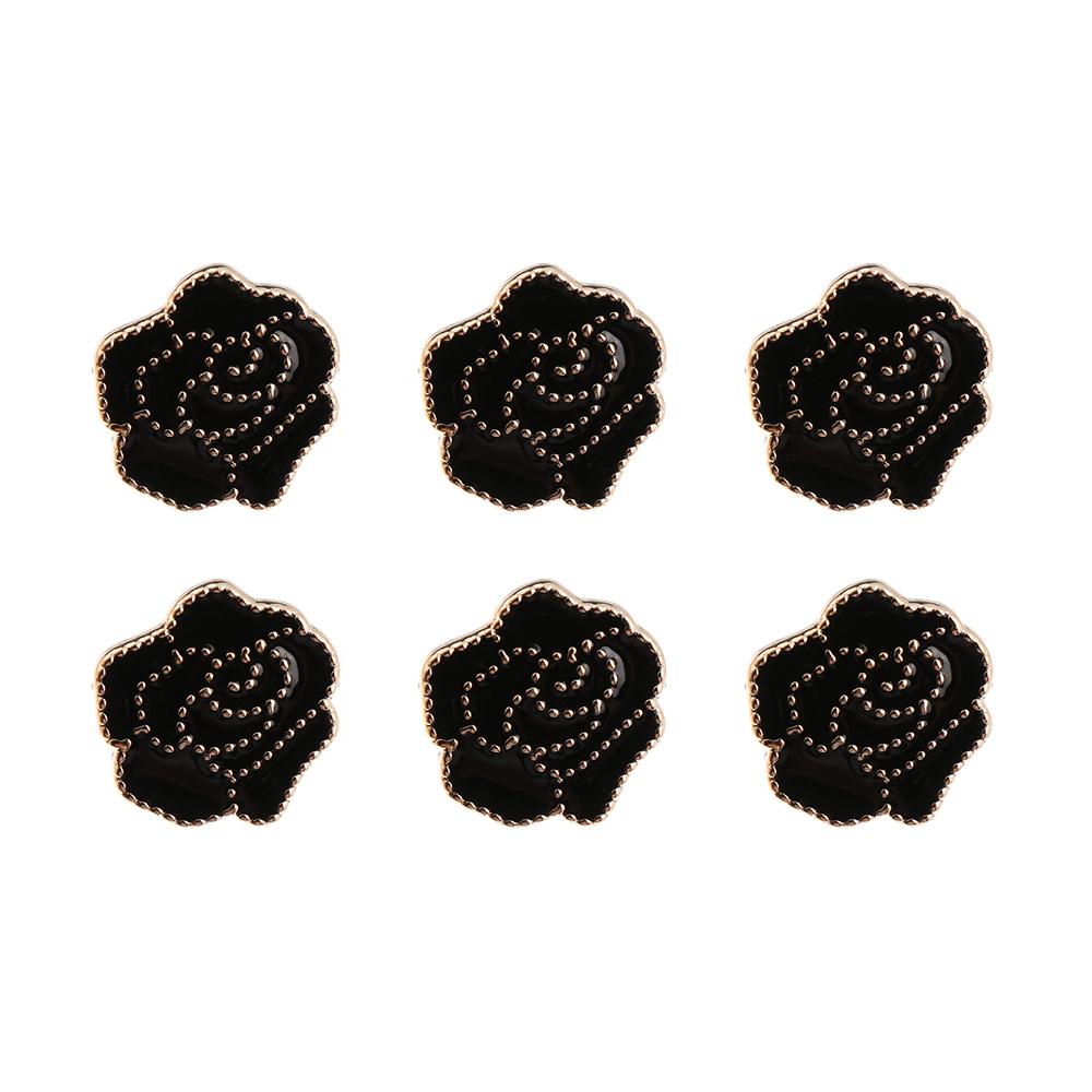 6pcs/set Detachable Adjustable Metal Button Clothing Crafts Decorative No Sewing Buttons Garment DIY Pearl Nail Accessories
