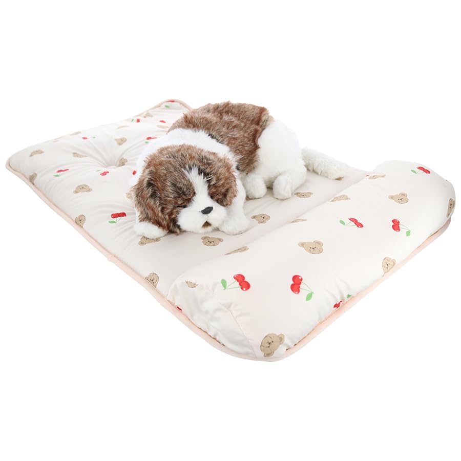 Calulu Cool Bed with Pillow for Small and Medium Dogs Washable Pet Pet Cool To the Cool Bed, Supplies, Dogs, Cats, Futon, Cushion, Mat, Bedding,
