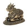 Kartique Brass Nandi Bull Idol Antique Finish Sacred Cow Statue Indian Religious Decor Vastu
