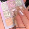 Snowflake Nine-Color Eyeshadow Palette with Shimmery Highlighters & Icy Diamond Shades