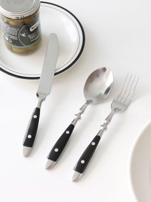 kamomekitchen osteria столовые приборы для ужина черные spoon