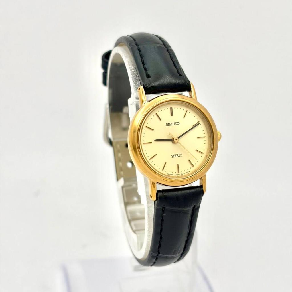 SEIKO Spirit Ladies Watch Gold 710489 New Strap [Excellent Condition/ New Battery] 1F21-0H70