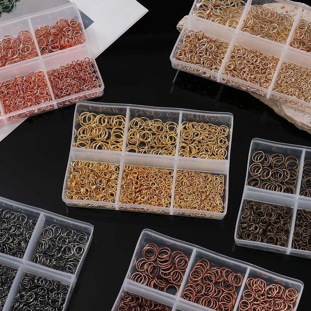 1Set Mixed Size Open Jump Rings Split Rings Jewelry Making Kit For DIY Bracelet Necklace Jewelry Making Accessories Supplies