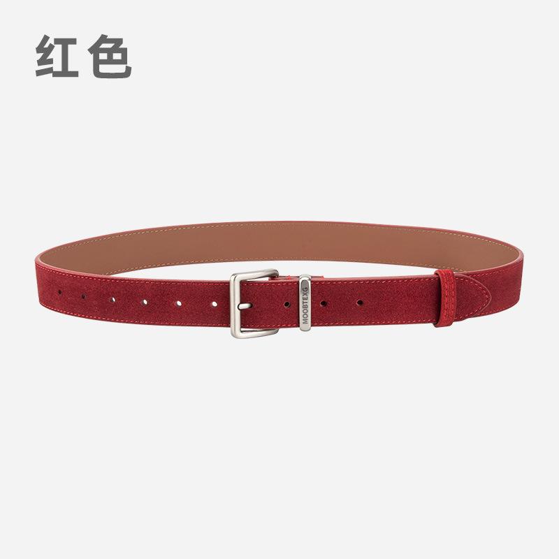 Vintage Leather Belt Women'S High-End Matte Velvet With Denim Skirt Skirt Decorative Belt Women