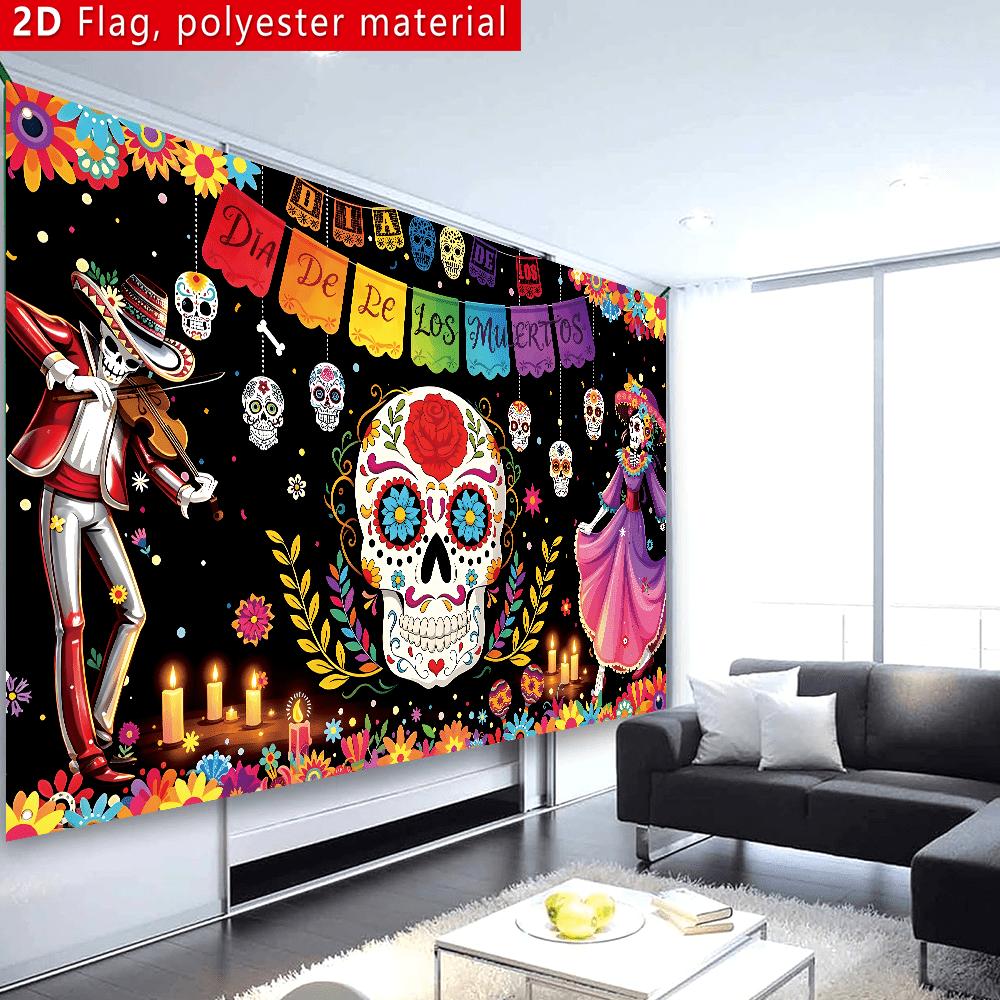 2D Flat Banner, 1 Piece, with a Decorative Background Banner Themed "Happy Halloween"