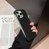 Simple solid color lambskin, suitable for iPhone16Pro max Apple 15 mobile phone case, new borderless leather.