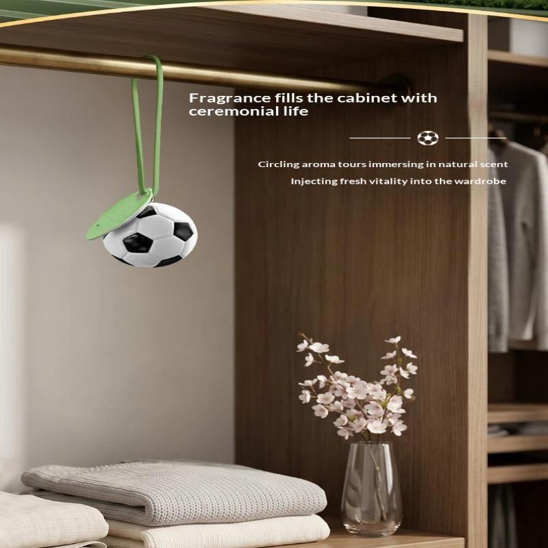 Football Shaped Hanging Air Freshener Long Lasting Fresh Scent Lovely Creative Design for Car Bedroom Bathroom Kids Gift