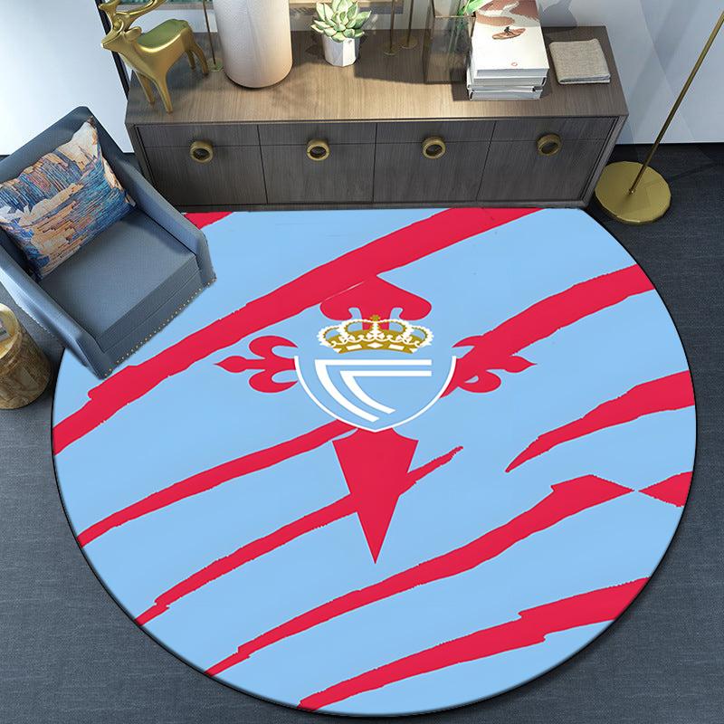 Celta Vigo Crest Design Round Rug for Livingroom,Bedroom, Palyroom, Chair Rug, Area rug, Circle Carpet, Large Size Fan Christmas gift