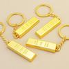 Gold Bar Keychain, Realistic Metal Ingot Key Ring , Luxury Car Keys Accessory for Men Women