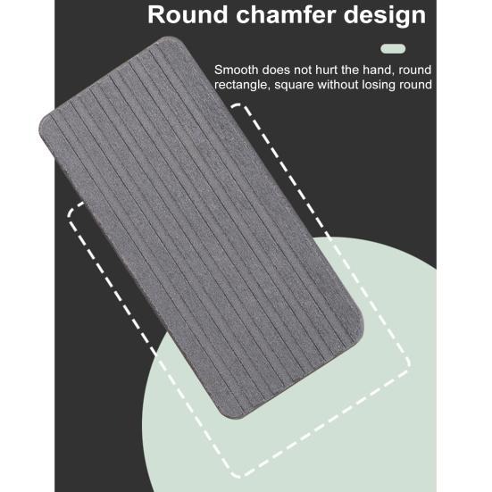 1/2 Stück Schnelltrocknendes Spülbeckenfach-Organizer, Kieselalgen-Schlammmatte, umweltfreundlicher Schwammhalter aus Stein für die Arbeitsplatte, Badezimmer, Küche, Seifenbürstenspender