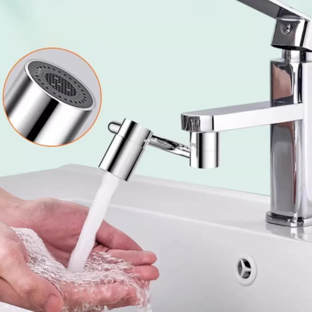 360 Swivel Stainless Steel Kitchen Faucet Extender Universal Splashproof Dual Mode Bathroom Sink Accessories with Adapter