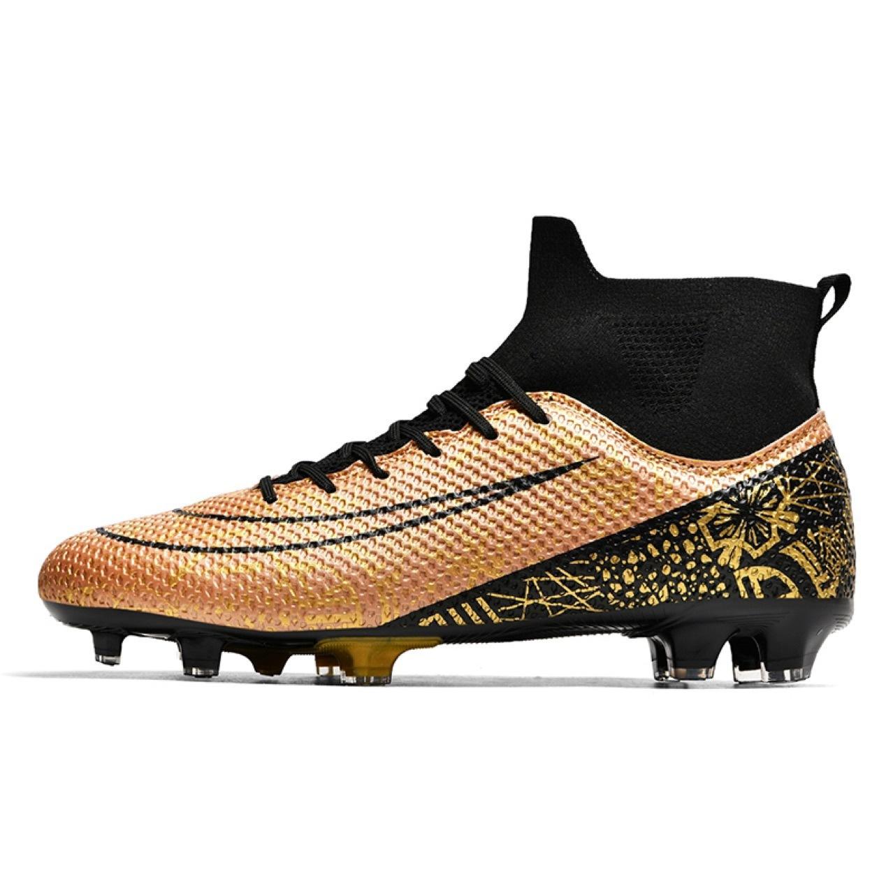 Youth Training Sports Spike Sneakers Student High Top World Cup Shoes Shattered Spike Soccer Shoes 36