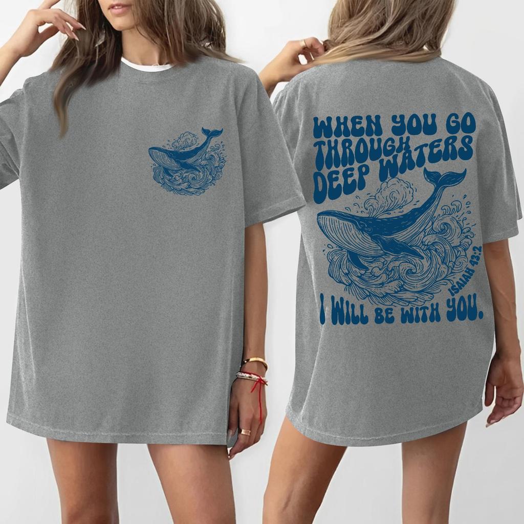 Women's Round Neck Printed Short-sleeved T-shirt Top