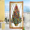 Christmas Beach Towel Soft Durable Quick-Dry Comfortable Lightweight Suitable for Sports, Travel, Swimming, Yoga, Bathroom, Beach, And Pool