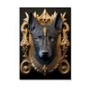 Metal Sculpture Gorilla King Canvas Painting Print Golden Lion Tiger Deer Bull Poster Art Animal Statue Picture Wall Decoration