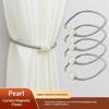 Faux Pearl Curtain Magnetic Tiebacks No Drill Modern Minimalist DIY Curtain Holdbacks For Home Bedroom Living Room Window Decor