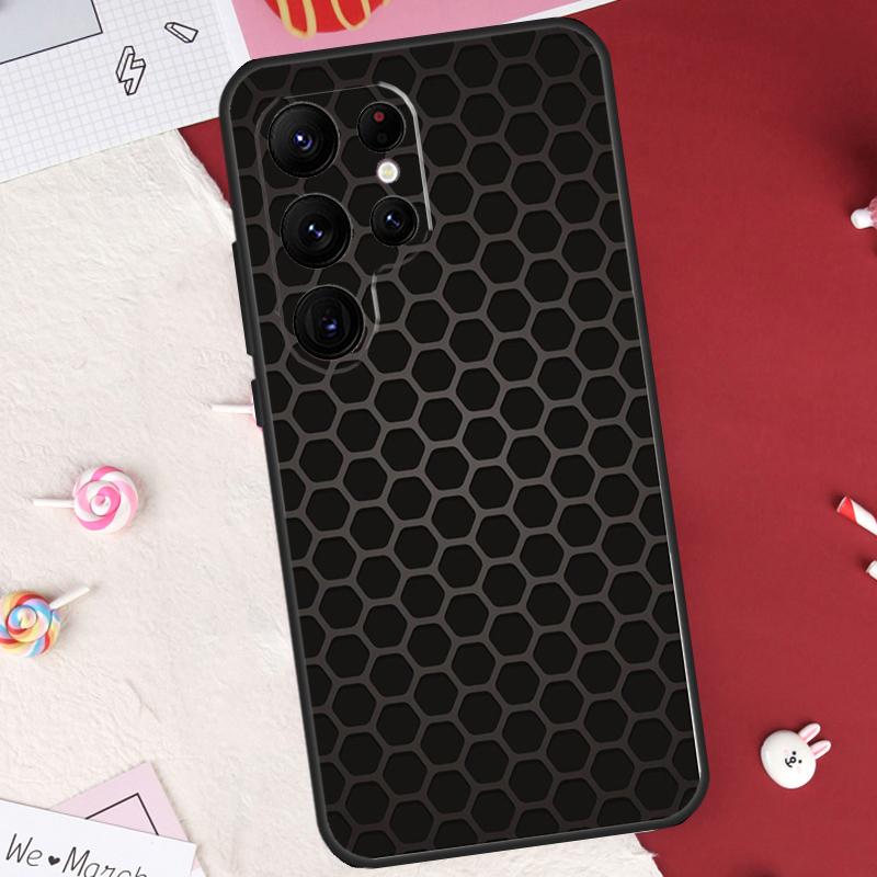 Carbon Fibre Neon honeycomb Case For Samsung Galaxy S26 Ultra S20 S21 S22 S23 S24 S25 Ultra S10 Plus S25 FE Cover Shell
