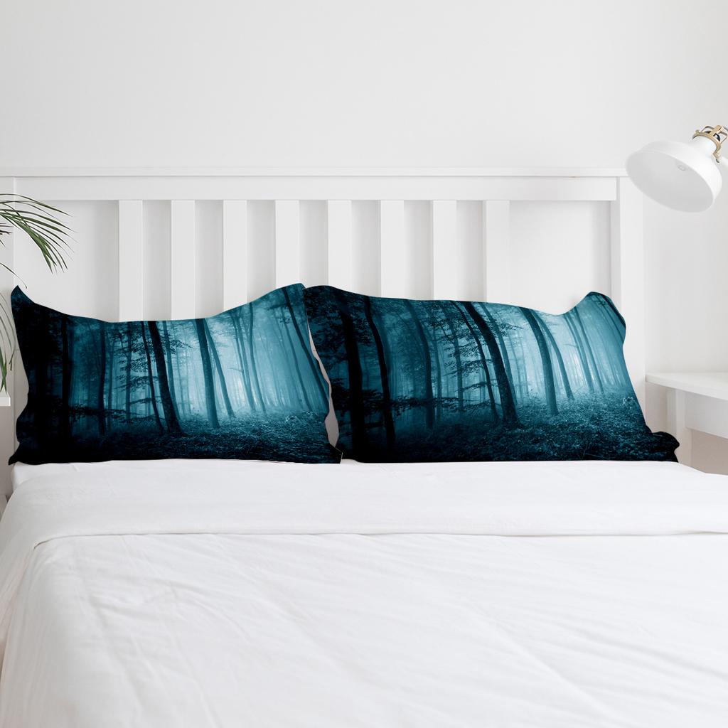 Forest Plant Woods Horror Bedding Set 3pcs Boys Girls Duvet Cover Pillowcase Kids Adult Quilt Cover Double Bed Set Home Textile