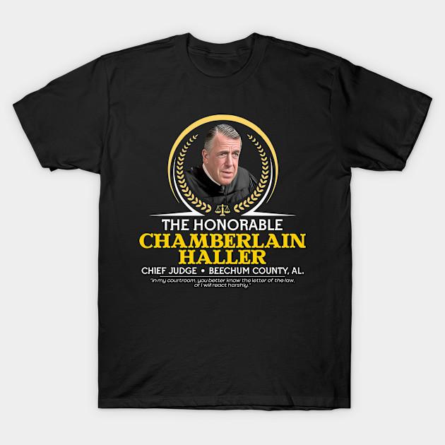 Men Black Print T-shirt Judge Chamberlain Haller - My Cousin Vinny No-Cut Transfer Paper Print Cotton Tshirt 4XL чёрный