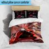 3PCS Red Spider Art Bedding Set,Including 1pc Duvet Cover And 2pcs Pillowcases Perfect for Bedroom, Dormitory, Fan Christmas Gift