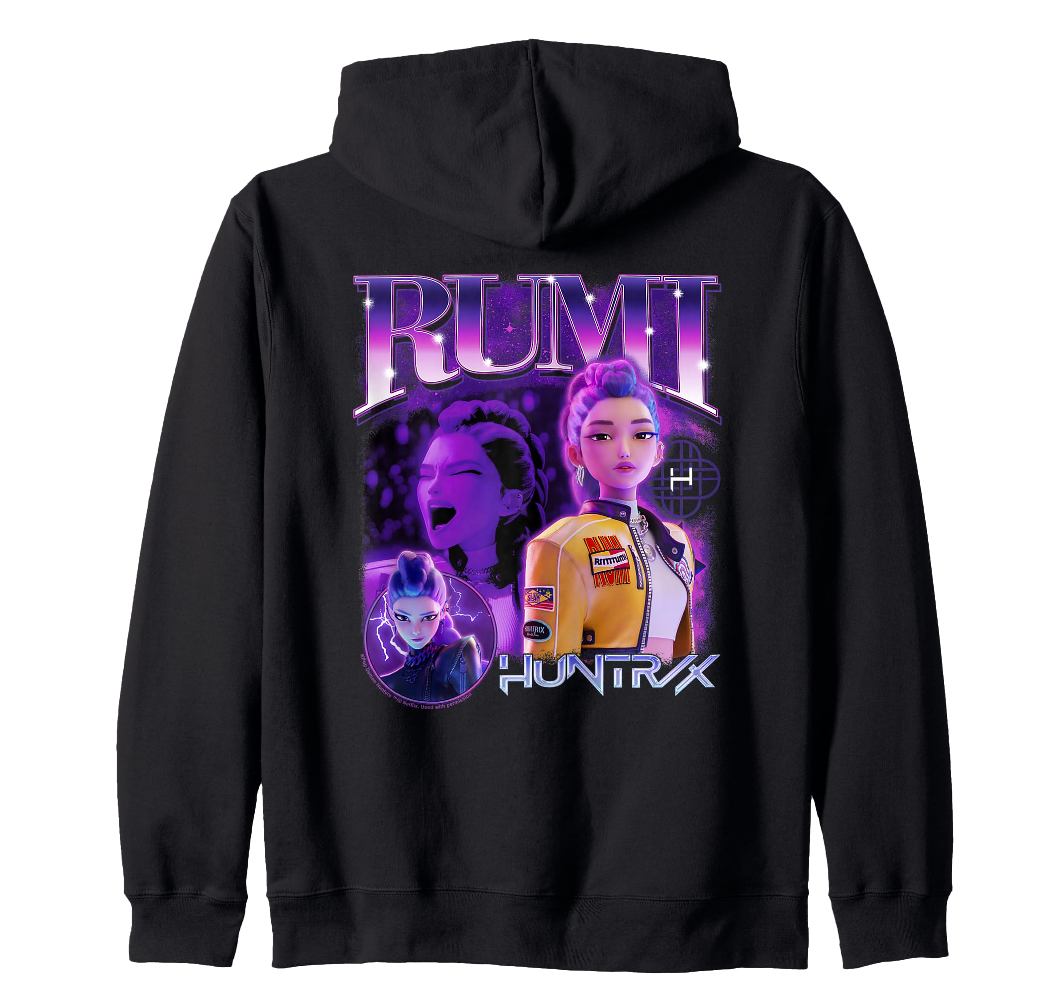 

KPop Demon Hunters Huntrix Rumi Bootleg Zip Hoodie Huntr/X чёрный