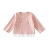 New Baby Girl Lace Base Layer T-Shirt - Spring/Autumn Korean Style Sweet Top