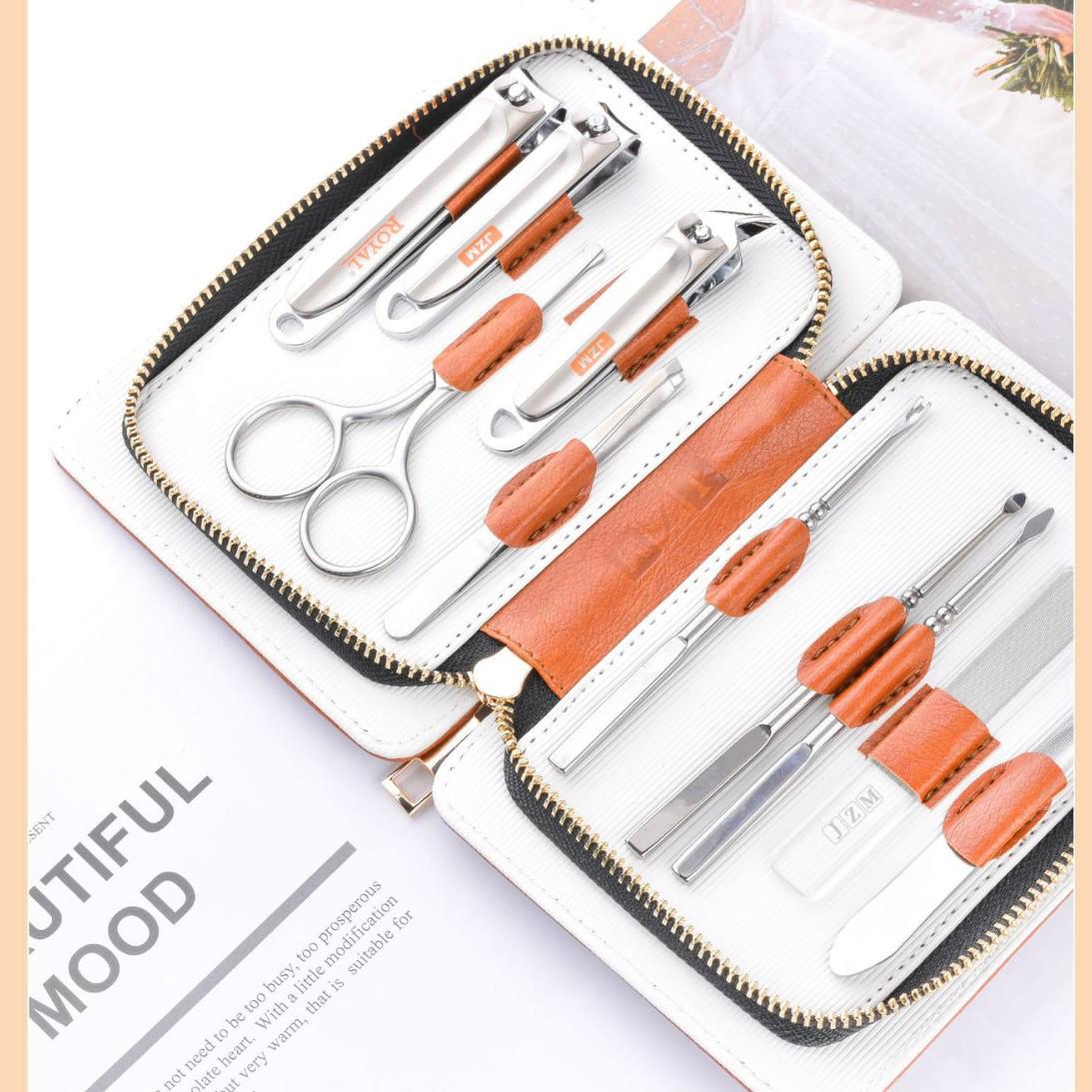 Jindajing Dream 10-Piece Portable Manicure Kit: Nail Clippers & Scissors Set Jing s Dream