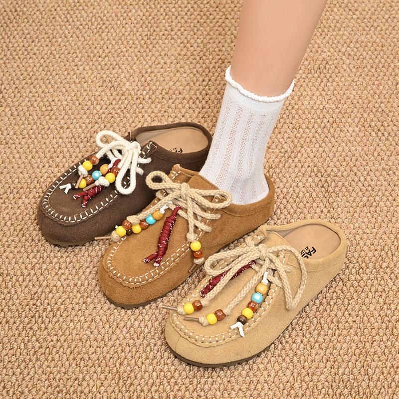 Móda 2025 NOVÉ Módní Barevné Korálky Šněrovací Ležérní Boty Dámské 2025 Podzim Pohodlí Kulatá Špička Tenisky Měkké Protiskluzové Boty