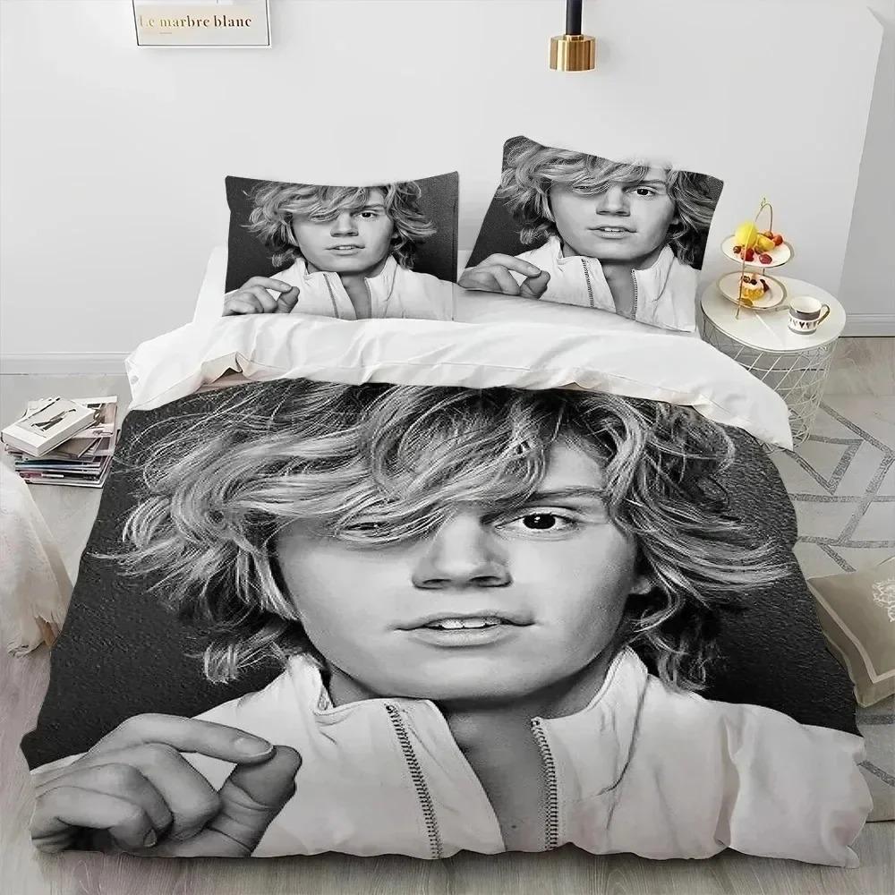 Cute Evan Peters Movie Tv Actor Bedding Set Bedroom Soft Modern Bedspreads Comefortable Duvet Cover Quilt Cover And Pillowcase