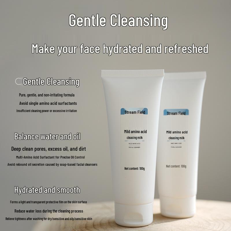 Gentle Amino Acid Hydrating & Soothing Facial Cleanser: Non-Tightening, Deep Pore Cleanser