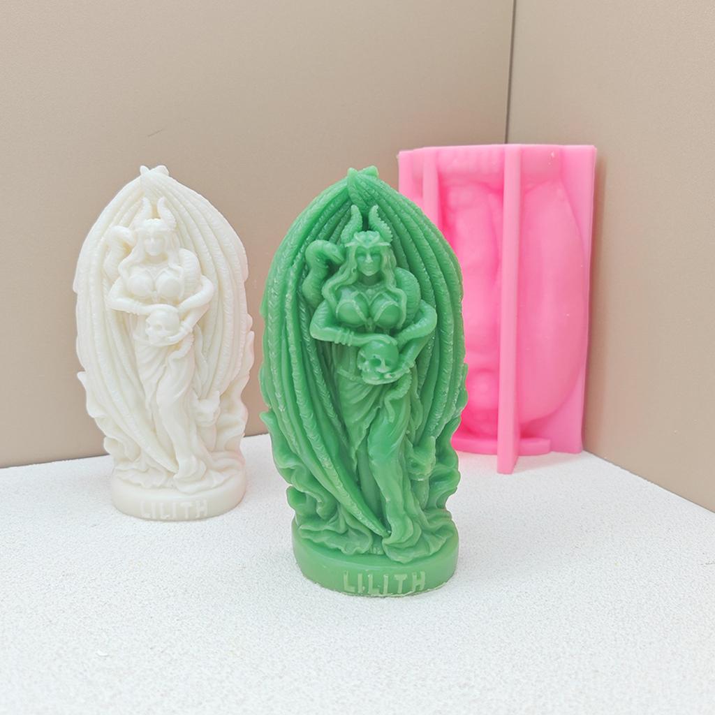 Silicone Molds Candle Making Moulds Silicone Crafting Moulds Goddess Shape Ornament Moulds Silicone Texture for Crafting