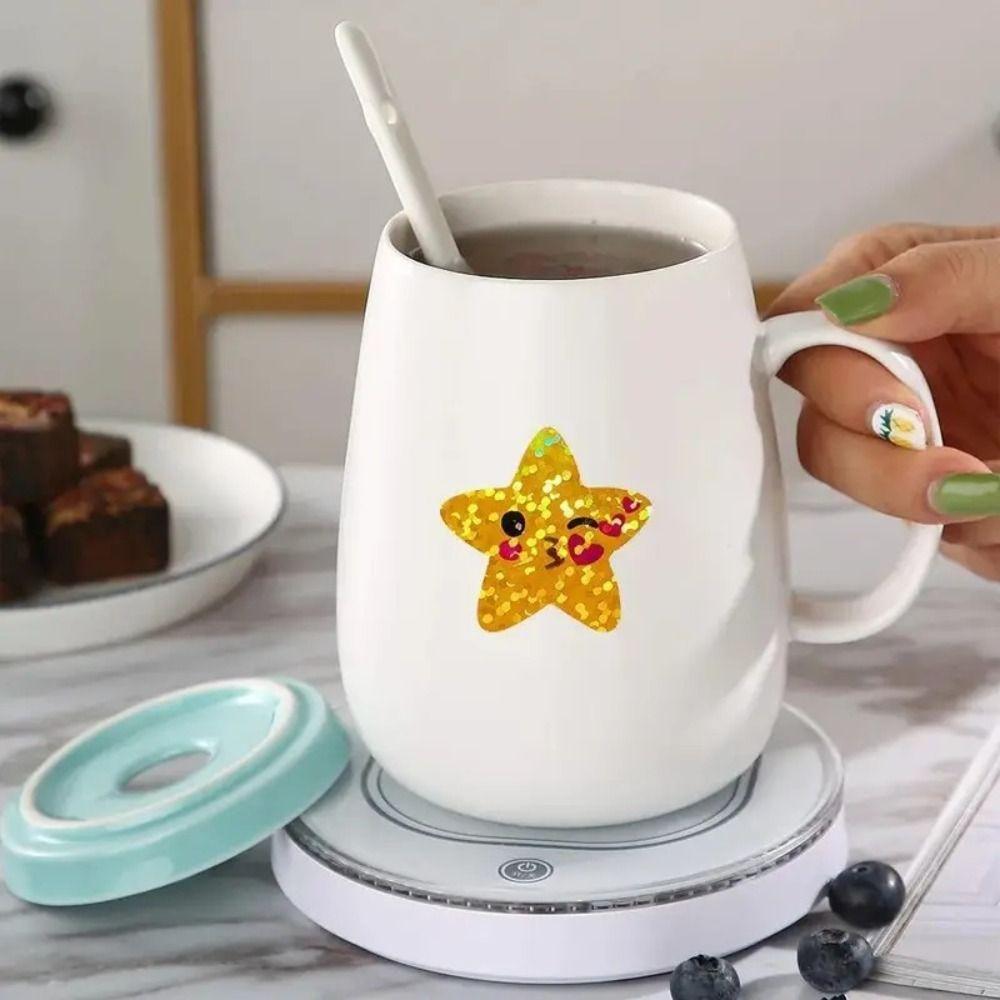 500 Stück/Rolle Selbstklebende Bunte Glitzer Stern Aufkleber Lebhafte Scrapbooking Aufkleber Lob