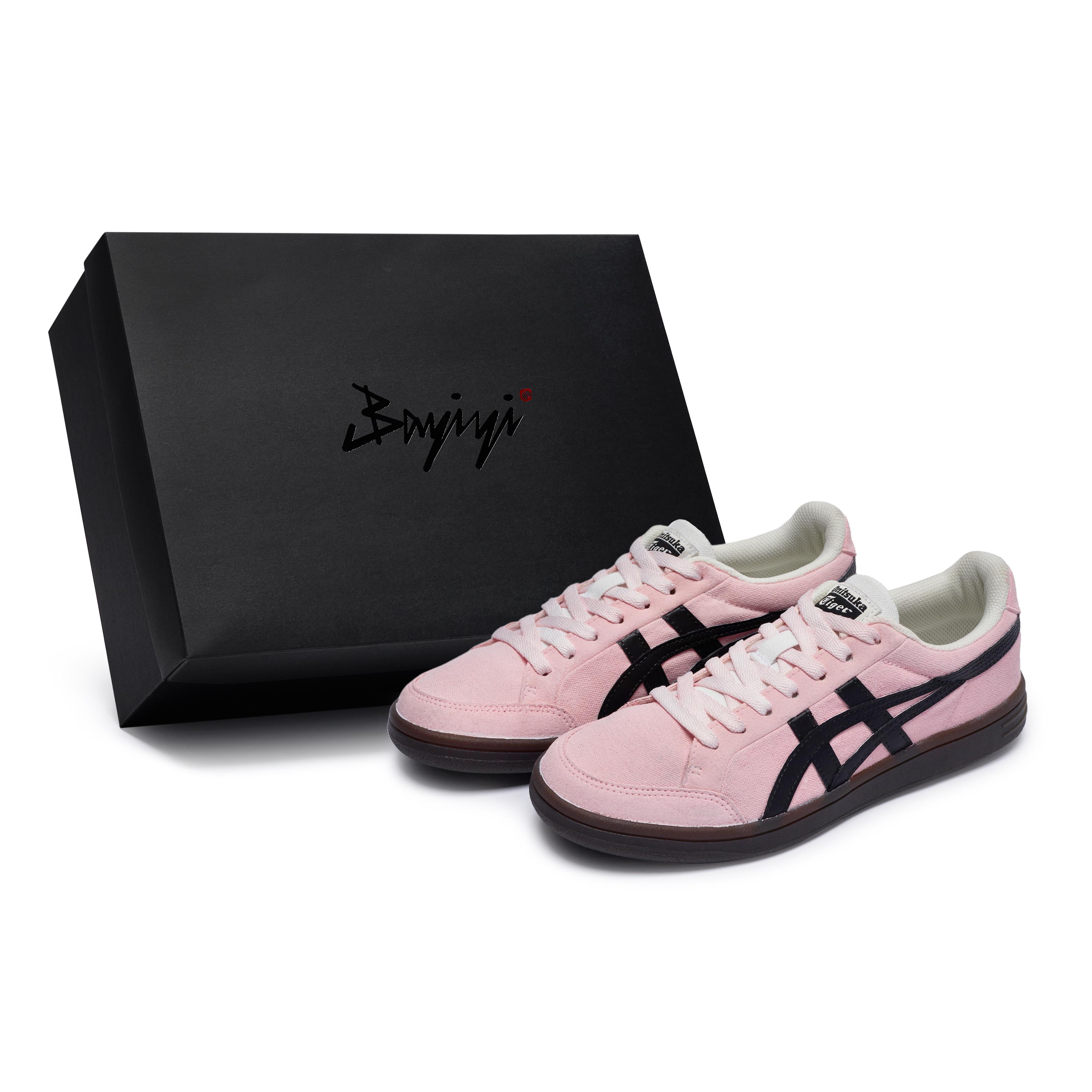 

Onitsuka Tiger Advanti 811 Manufacturing, Velvet Love, Special Shoe Box Low top Skateboard Shoes Unisex Pink Black 1183B799-101(Team80-S-BOX) 45