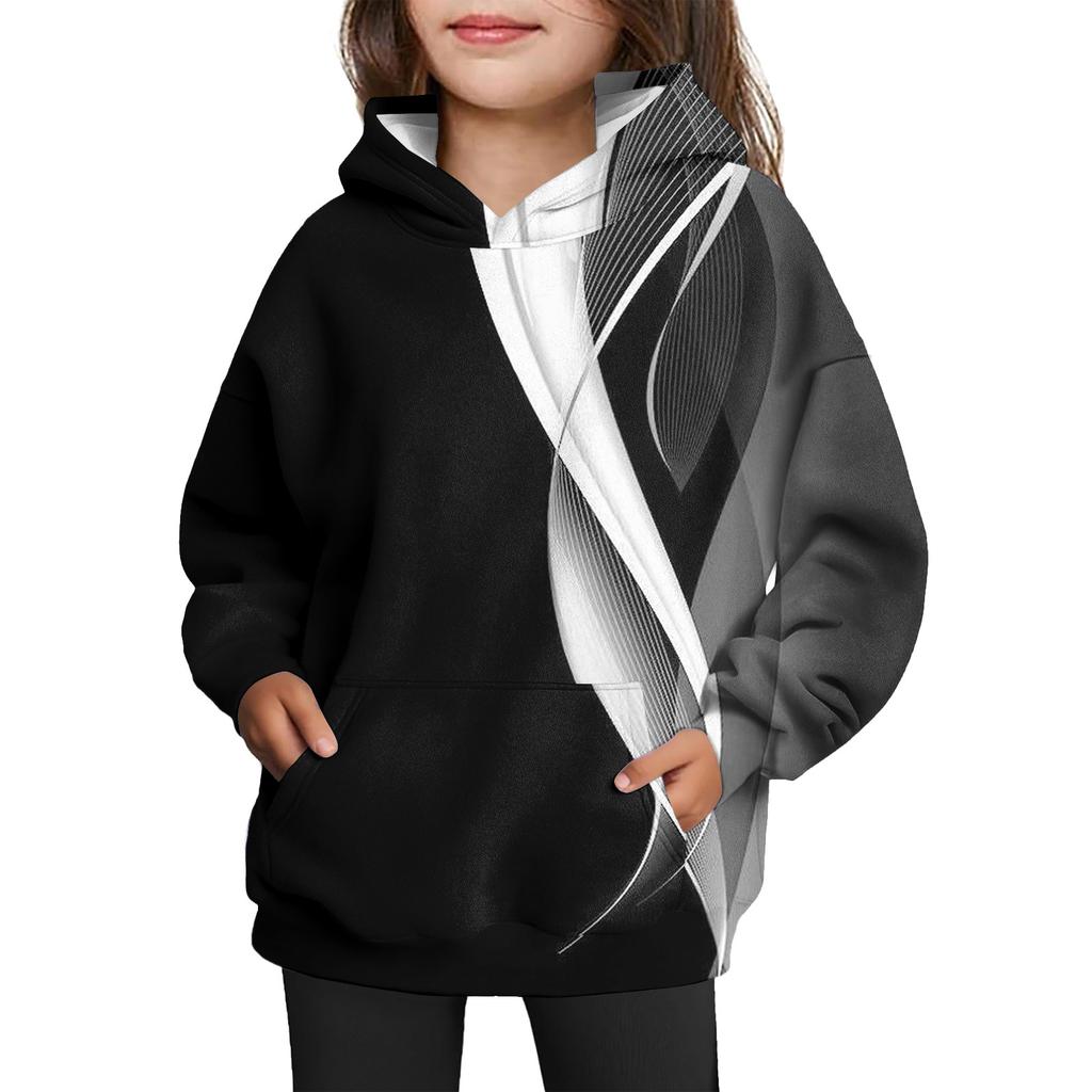 Girls' Hooded Tie-Dye Sweatshirt - Pullover Print Top