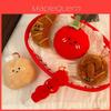 Food Series Plush Hamburger Keychain With Soft Short Pile For Girls And Teens