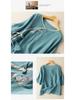 2024 Women's Cotton-Linen Embroidered Short Sleeve Shirt with Oblique Collar